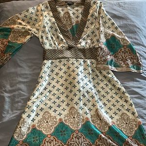 Boho silk dress